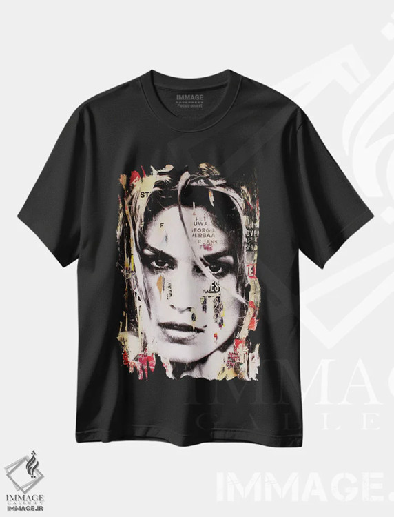 تیشرت مشکی طرح دار – تیشرت فشن ,همه چیز را پشت سر بگذار اثر میشیل فولکرز فروشگاه ایماژ