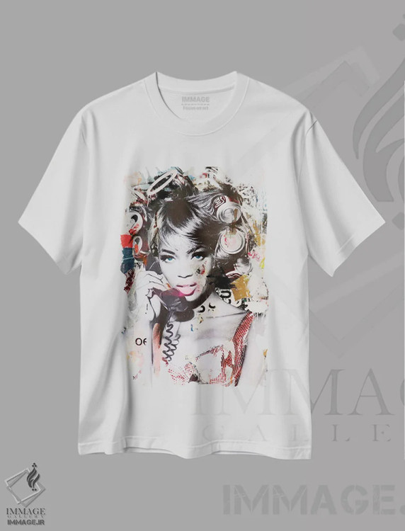 تیشرت سفید طرح دار – تیشرت فشن ,نائومی اثر میشیل فولکرز immage.ir