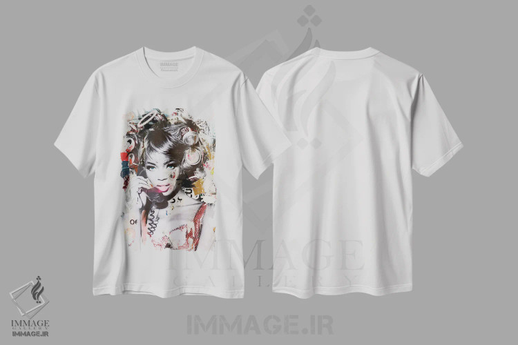 تیشرت سفید طرح دار – تیشرت فشن ,نائومی اثر میشیل فولکرز immage.ir
