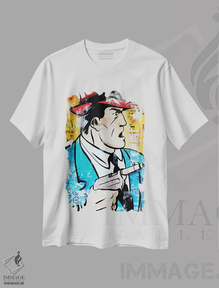 تیشرت سفید طرح دار – تیشرت مردانه ,پسر بد، برای همیشه اثر میشیل فولکرز فروشگاه ایماژ