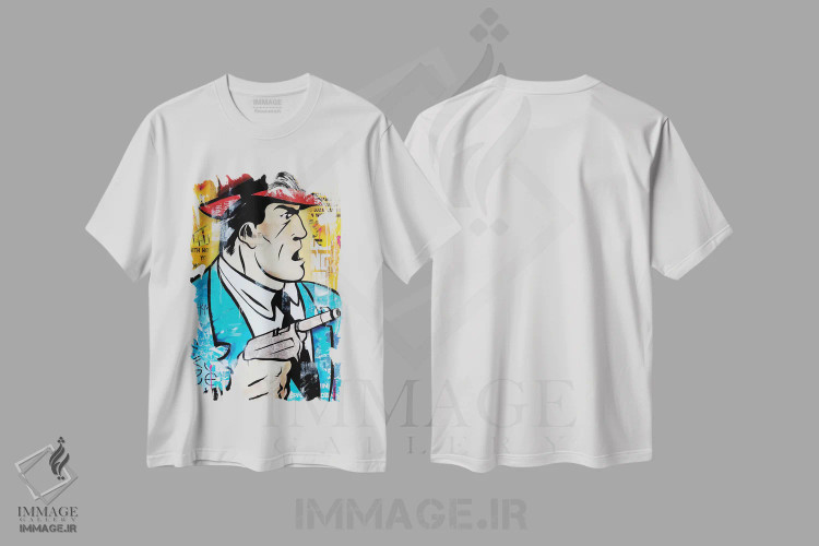 تیشرت سفید طرح دار – تیشرت مردانه ,پسر بد، برای همیشه اثر میشیل فولکرز فروشگاه ایماژ