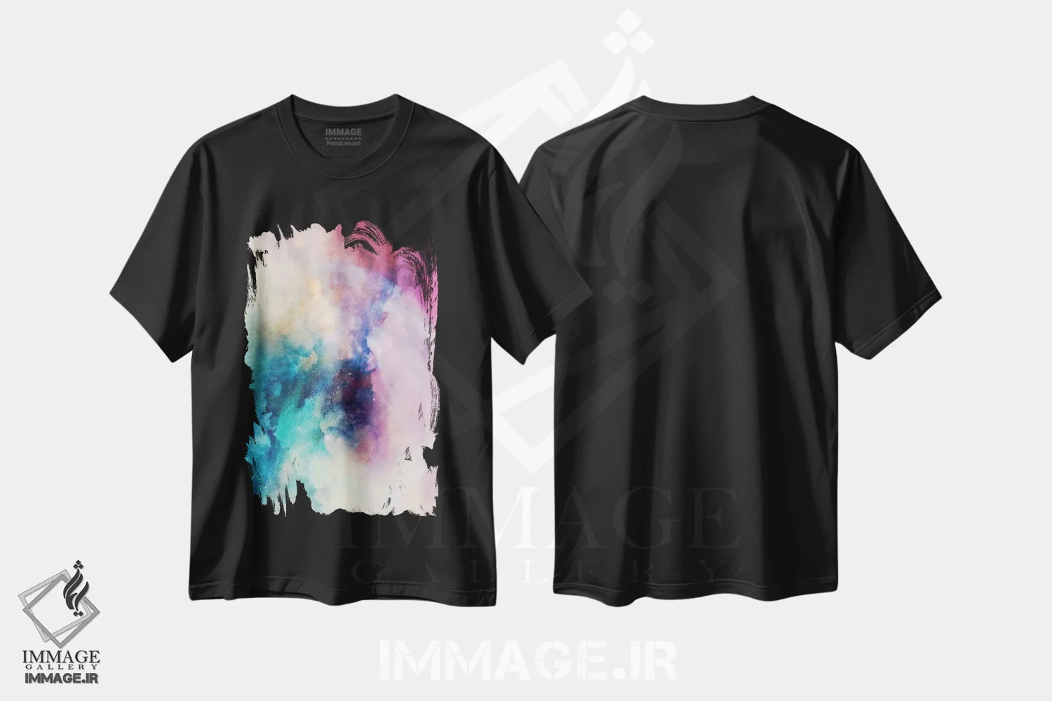 تیشرت مشکی طرح دار – تیشرت گرافیکی ,سحابی کودک ستاره ای I اثر نیچر مجیک فروشگاه ایماژ