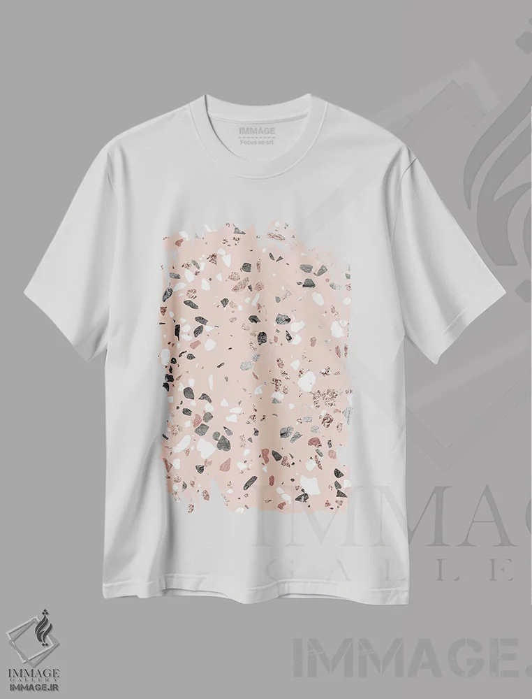 تیشرت سفید طرح دار – تیشرت فانتزی ,ترازو درخشان و پر زرق وبرق اثر نیچر مجیک فروشگاه ایماژ