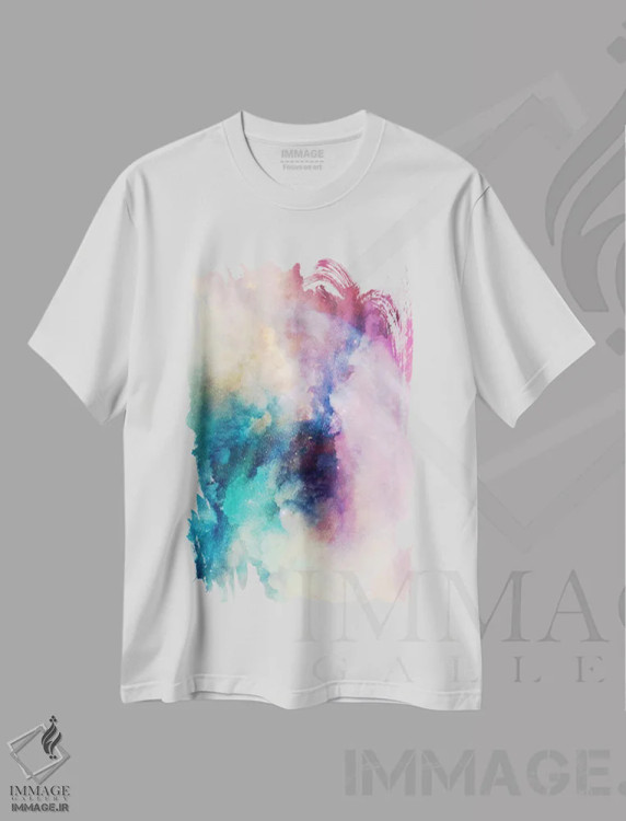 تیشرت سفید طرح دار – تیشرت گرافیکی ,سحابی کودک ستاره ای I اثر نیچر مجیک immage.ir