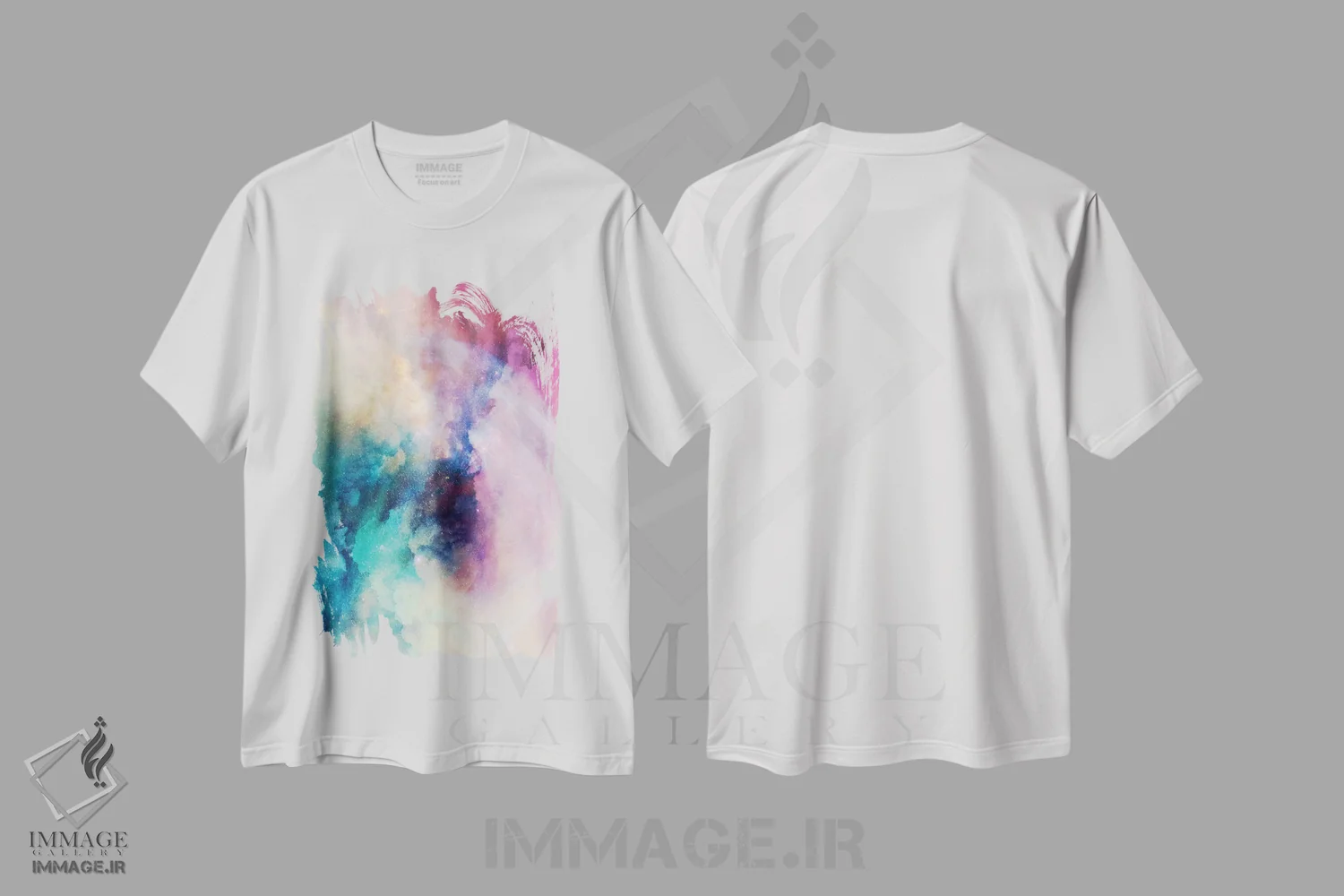 تیشرت سفید طرح دار – تیشرت گرافیکی ,سحابی کودک ستاره ای I اثر نیچر مجیک immage.ir