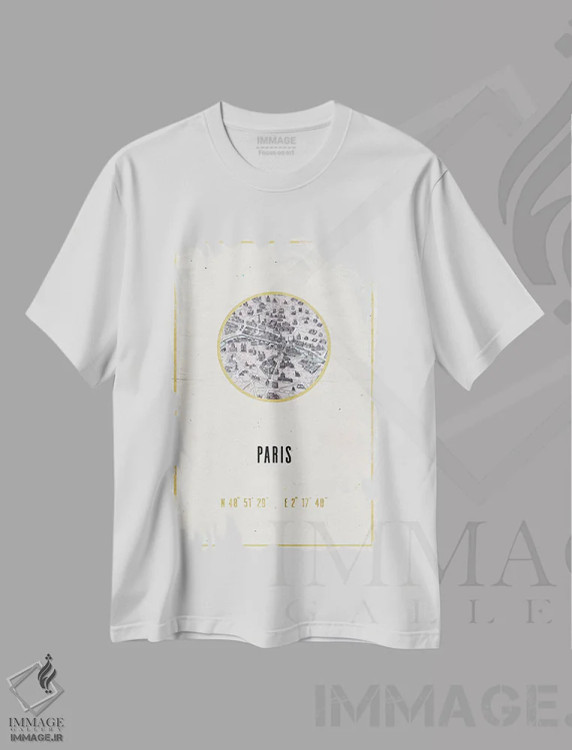 تیشرت سفید طرح دار – تیشرت شهری ,پاریس، فرانسه IV اثر نیچر مجیک immage.ir