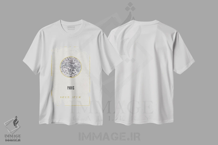 تیشرت سفید طرح دار – تیشرت شهری ,پاریس، فرانسه IV اثر نیچر مجیک immage.ir