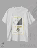 تیشرت سفید طرح دار – تیشرت شهری ,بارسلونا، اسپانیا اثر نیچر مجیک فروشگاه ایماژ