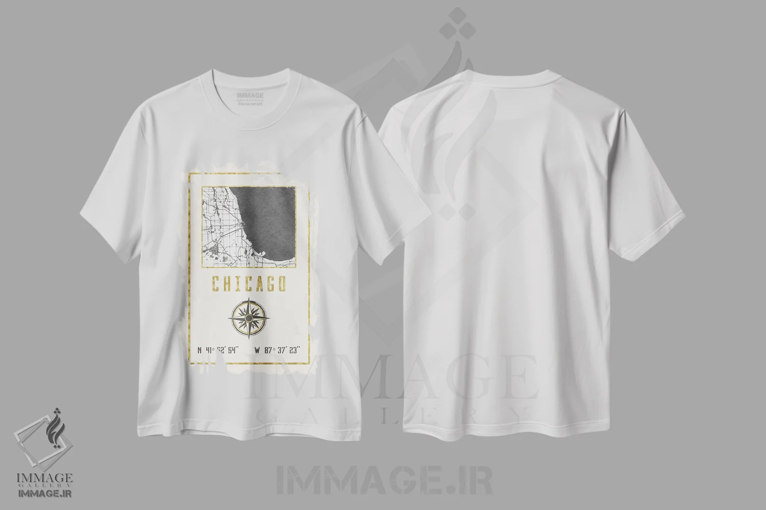 تیشرت سفید طرح دار – تیشرت شهری ,شیکاگو، ایلینوی اثر نیچر مجیک فروشگاه ایماژ