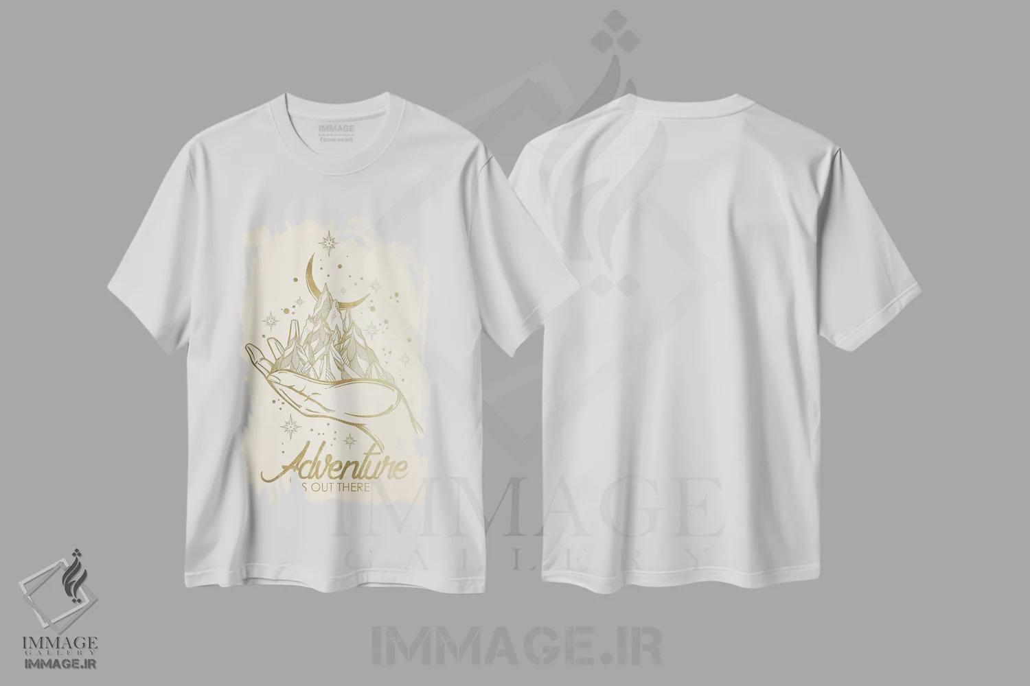 تیشرت سفید طرح دار – تیشرت انگیزشی ,در ماجراجویی آنجاست: ماه کوهستان طلایی اثر نیچر مجیک immage.ir