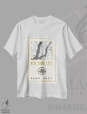 تیشرت سفید طرح دار – تیشرت تایپوگرافی ,نیویورک، نیویورک اثر نیچر مجیک فروشگاه ایماژ