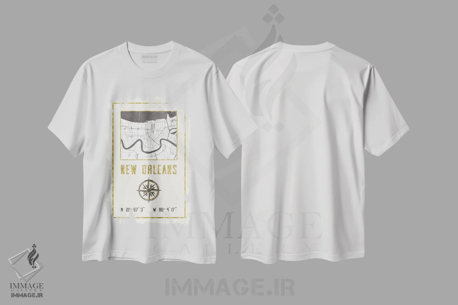 تیشرت سفید طرح دار – تیشرت شهری ,نیواورلئان، لوئیزیانا اثر نیچر مجیک immage.ir