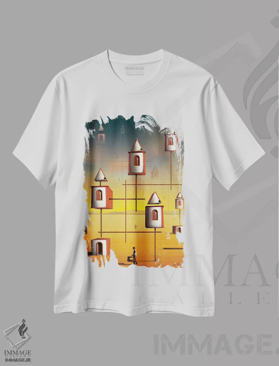 تیشرت سفید طرح دار – تیشرت علمی تخیلی ,جوامع اثر مارسل کارام immage.ir