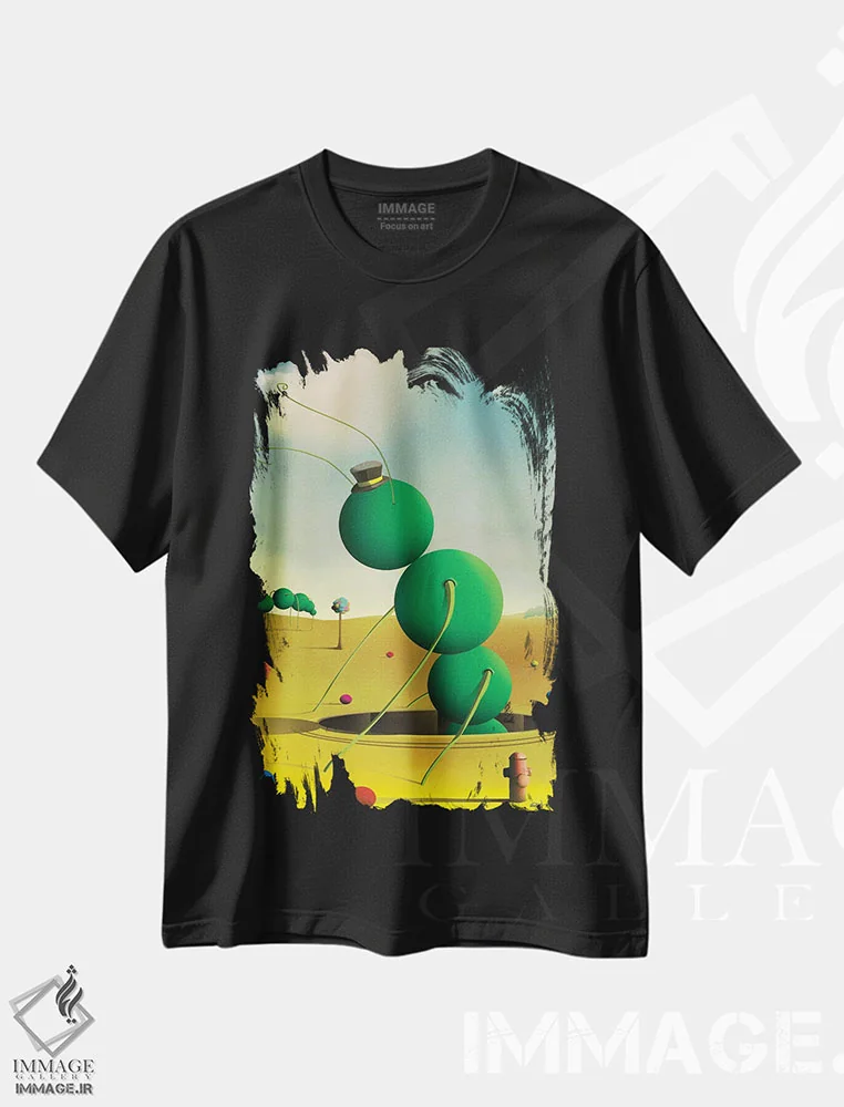 تیشرت مشکی طرح دار – تیشرت حیوانات ,حشرات اثر مارسل کارام فروشگاه ایماژ