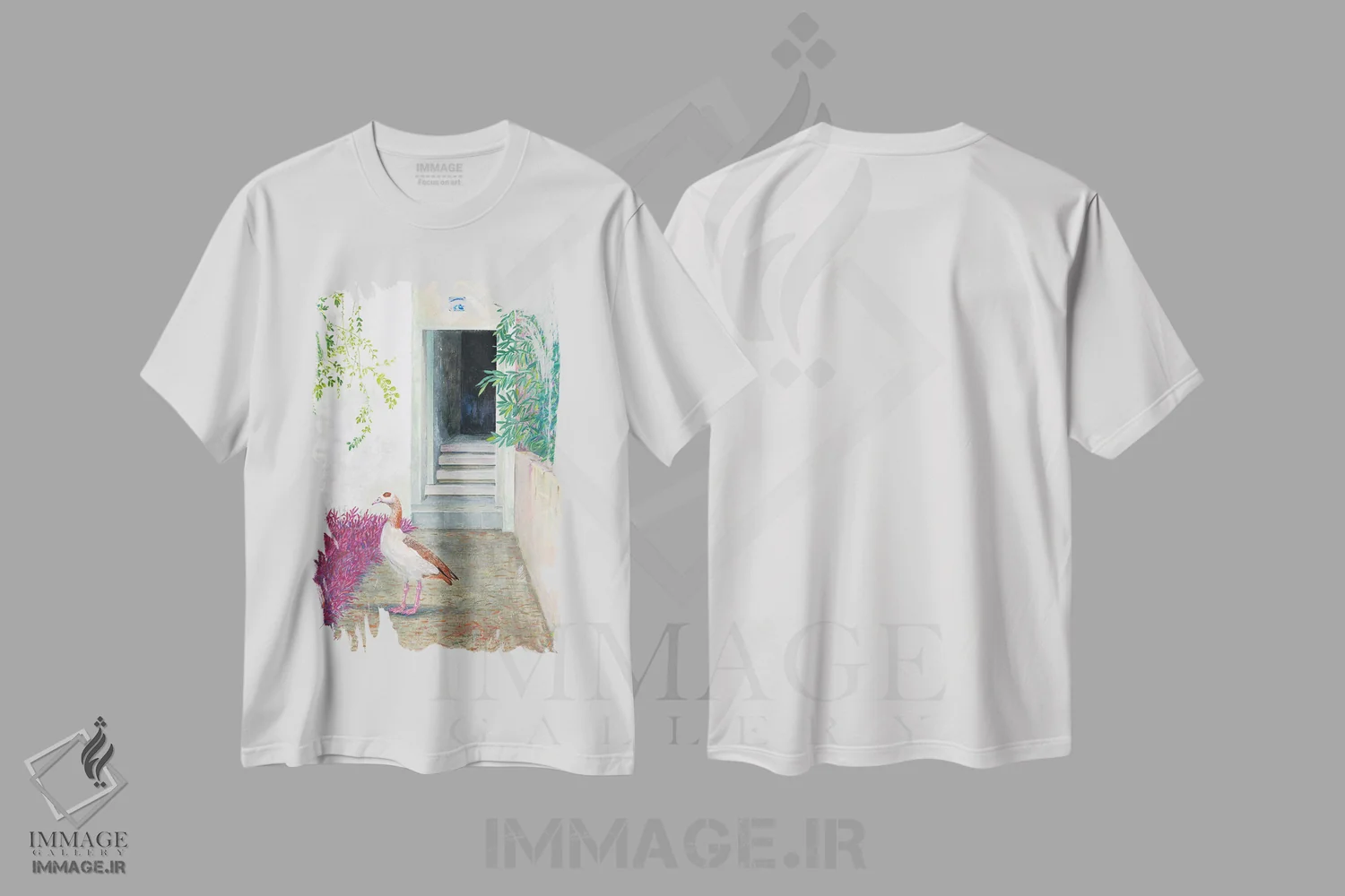 تیشرت سفید طرح دار – تیشرت حیوانات ,غاز مصری اثر میری اشت فروشگاه ایماژ