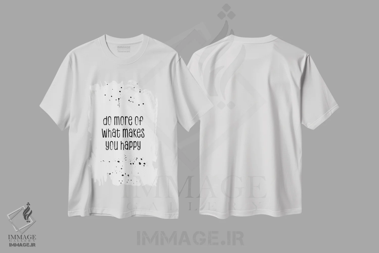 تیشرت سفید طرح دار – تیشرت انگیزشی ,بیشتر آنچه خوشحالت می کند انجام بده اثر ملانی ویولا فروشگاه ایماژ