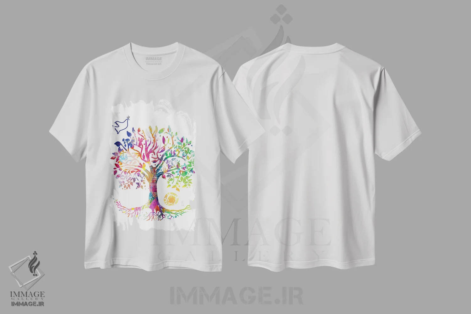 تیشرت سفید طرح دار – تیشرت طبیعت ,فصل ها اثر میشل پالور فلدمن immage.ir