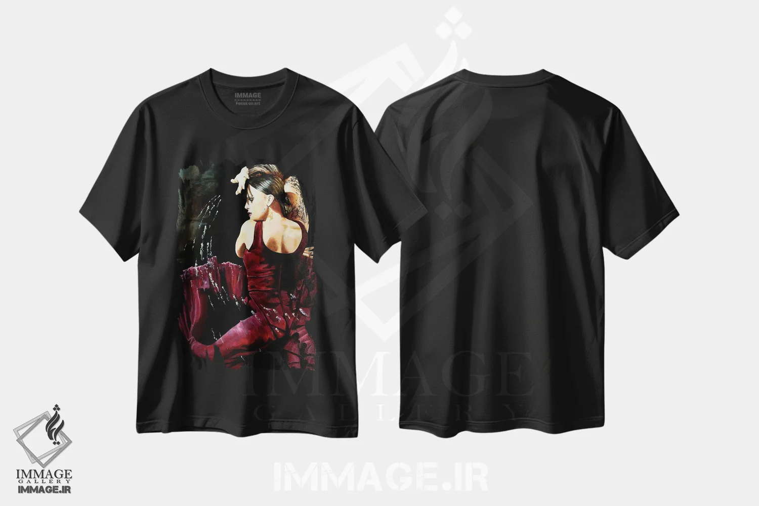 تیشرت مشکی طرح دار – تیشرت هنری ,شور ایزابلا اثر مارک فاکس immage.ir