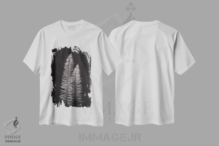 تیشرت سفید طرح دار – تیشرت گیاه ,سرخس فرنوِه اثر نیچر مجیک فروشگاه ایماژ
