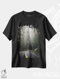 تیشرت مشکی طرح دار – تیشرت طبیعت ,انقلاب جنگلی پارک ملی ردوود اثر نیچر مجیک immage.ir