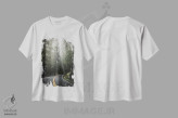 تیشرت سفید طرح دار – تیشرت طبیعت ,انقلاب جنگلی پارک ملی ردوود اثر نیچر مجیک فروشگاه ایماژ