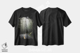 تیشرت مشکی طرح دار – تیشرت طبیعت ,انقلاب جنگلی پارک ملی ردوود اثر نیچر مجیک immage.ir