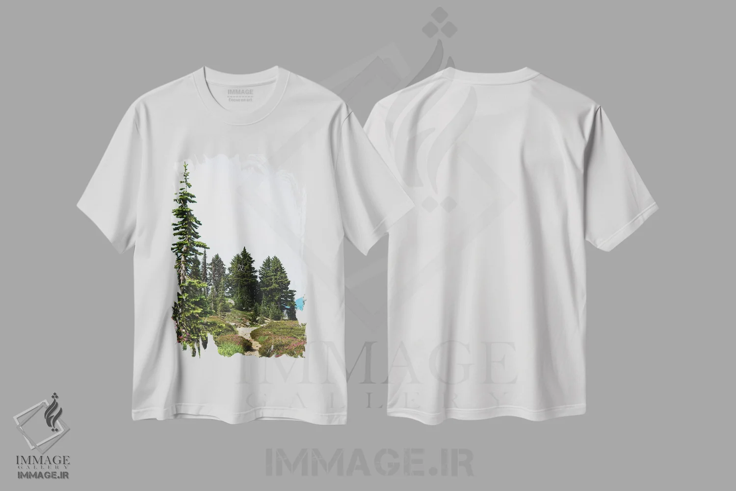 تیشرت سفید طرح دار – تیشرت گل ,کوه پیمایی با گل های وحشی کوهستان اثر نیچر مجیک فروشگاه ایماژ