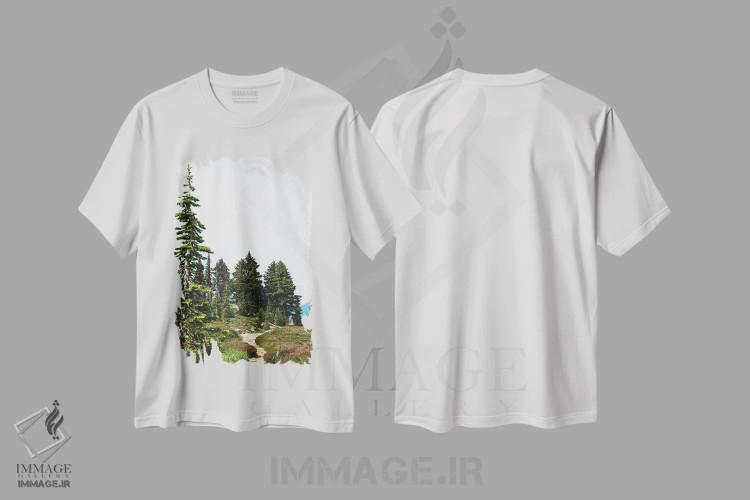 تیشرت سفید طرح دار – تیشرت گل ,کوه پیمایی با گل های وحشی کوهستان اثر نیچر مجیک فروشگاه ایماژ
