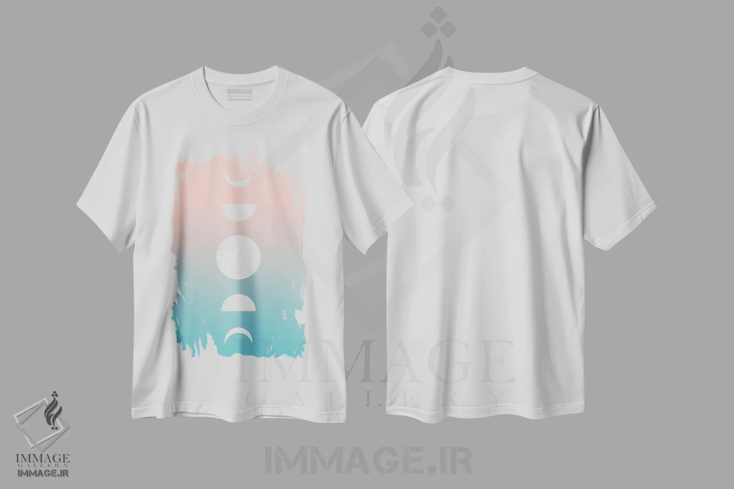 تیشرت سفید طرح دار – تیشرت بوهو ,غروب اقیانوس ماه گون به سبک بوهو اثر نیچر مجیک فروشگاه ایماژ