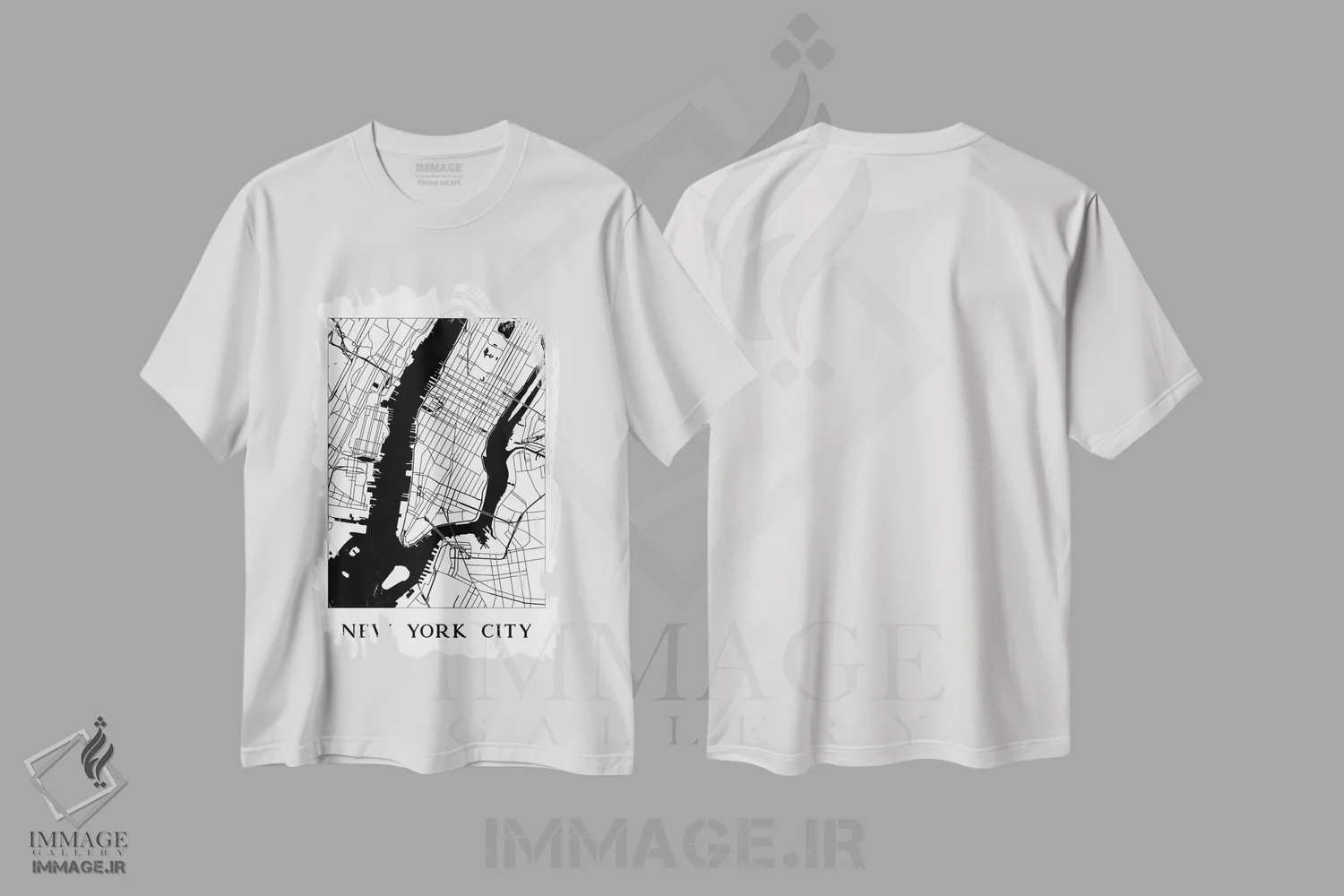 تیشرت سفید طرح دار – تیشرت گرافیکی ,نقشه شهر نیویورک اثر نیچر مجیک فروشگاه ایماژ