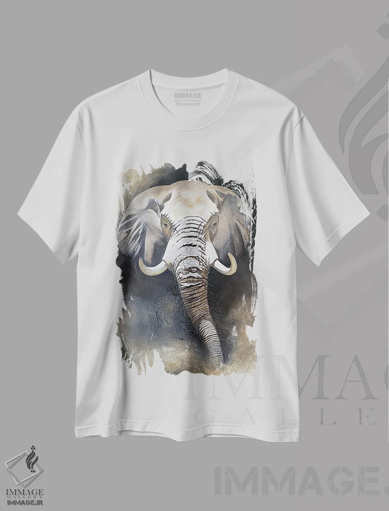 تیشرت سفید طرح دار – تیشرت حیوانات ,سرزمین مادر اثر مایکل گلدزوایگ فروشگاه ایماژ