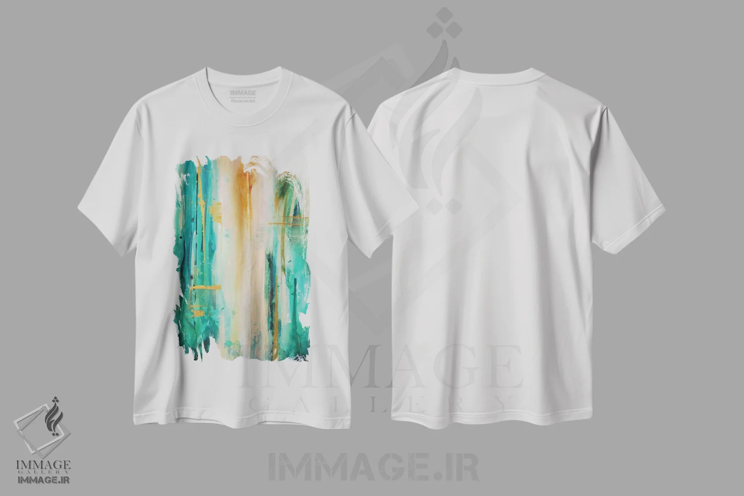تیشرت سفید طرح دار – تیشرت طبیعت ,باغ صبحگاهی اثر مایکل گلدزوایگ immage.ir