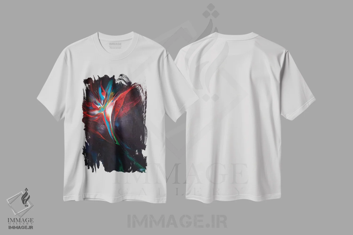 تیشرت سفید طرح دار – تیشرت گرافیکی ,ستاره رقصان اثر مایکل گلدزوایگ immage.ir