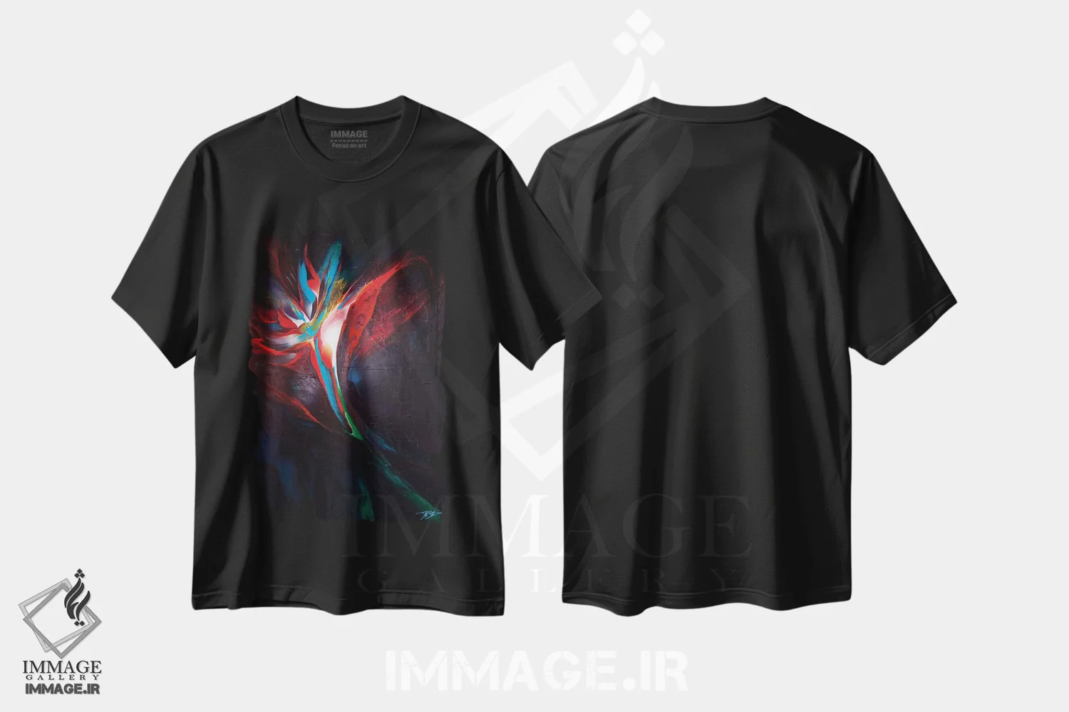 تیشرت مشکی طرح دار – تیشرت گرافیکی ,ستاره رقصان اثر مایکل گلدزوایگ فروشگاه ایماژ