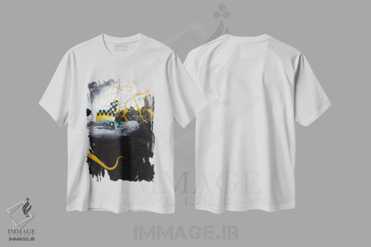 تیشرت سفید طرح دار – تیشرت هنری ,بی امان اثر مایکل گلدزوایگ فروشگاه ایماژ