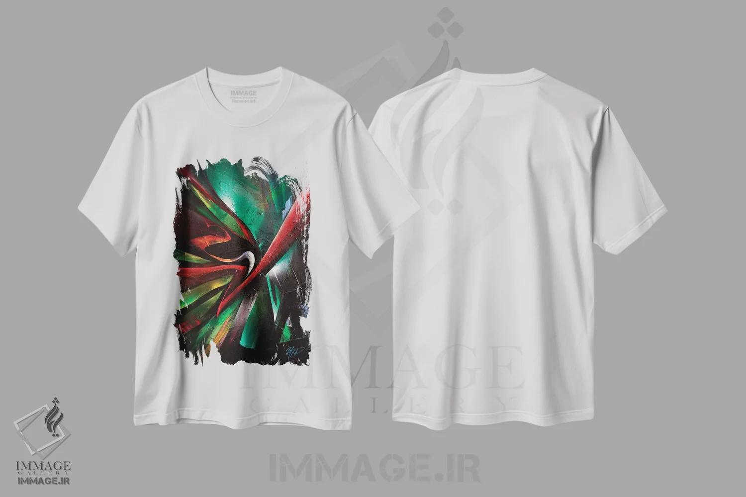 تیشرت سفید طرح دار – تیشرت هنری ,مکاشفه اثر مایکل گلدزوایگ فروشگاه ایماژ