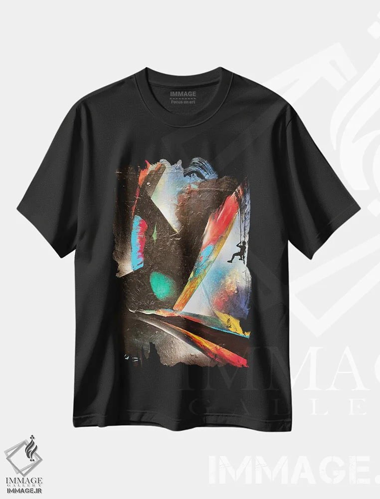 تیشرت مشکی طرح دار – تیشرت طبیعت ,کوه براشمور اثر مایکل گلدزوایگ immage.ir