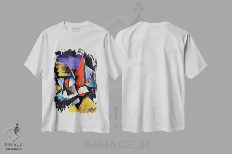 تیشرت سفید طرح دار – تیشرت طبیعت ,شفق قطبی اثر مایکل گلدزوایگ immage.ir