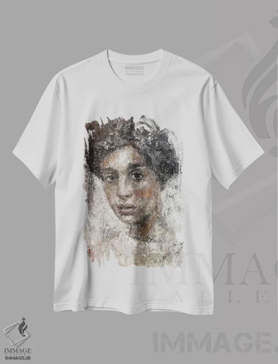 تیشرت سفید طرح دار – تیشرت هنری ,توس اثر مارگاریتا ایوانوا فروشگاه ایماژ