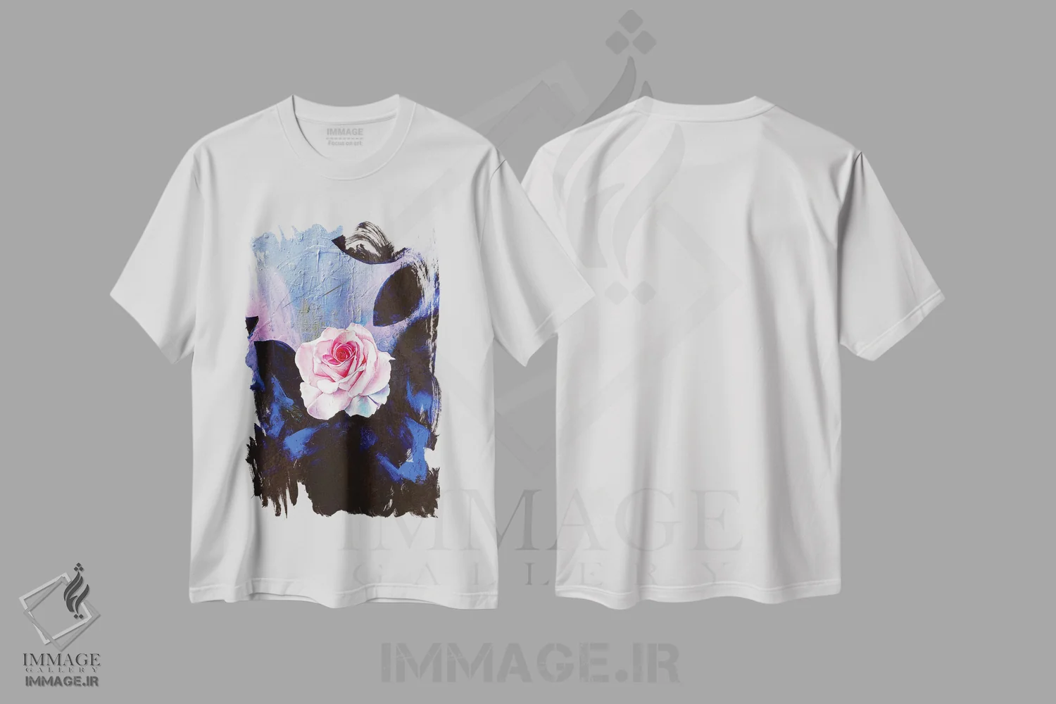 تیشرت سفید طرح دار – تیشرت گلدار ,زندگی به رنگ گل سرخ اثر مایکل گلدزوایگ فروشگاه ایماژ