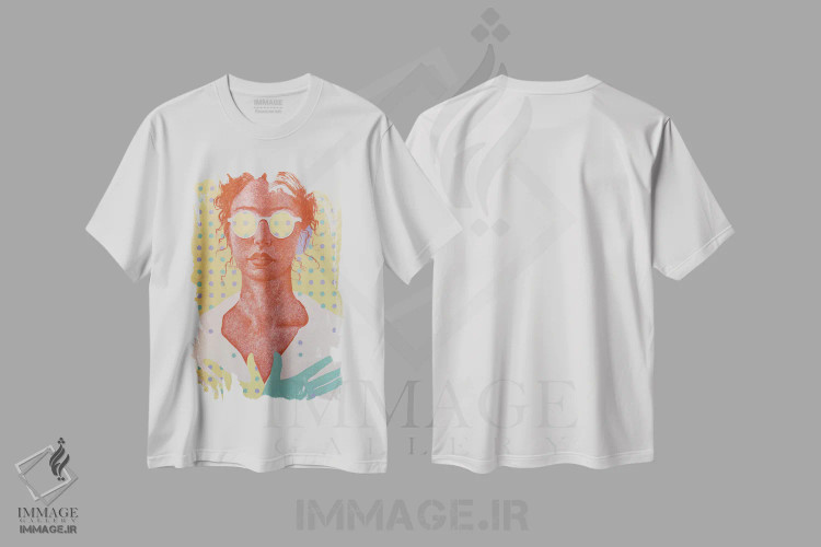تیشرت سفید طرح دار – تیشرت هنری ,خالص و راستین اثر مارگاریتا ایوانوا immage.ir