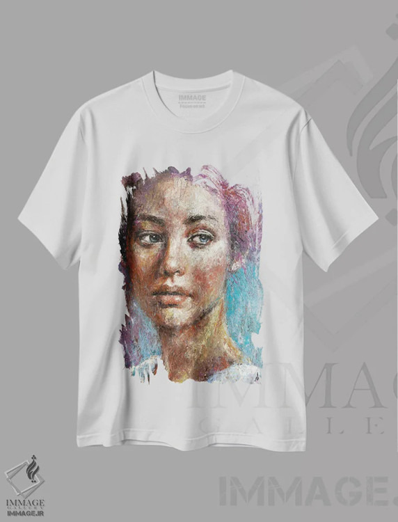 تیشرت سفید طرح دار – تیشرت طبیعت ,رنگین کمان در جنگل توس اثر مارگاریتا ایوانوا فروشگاه ایماژ