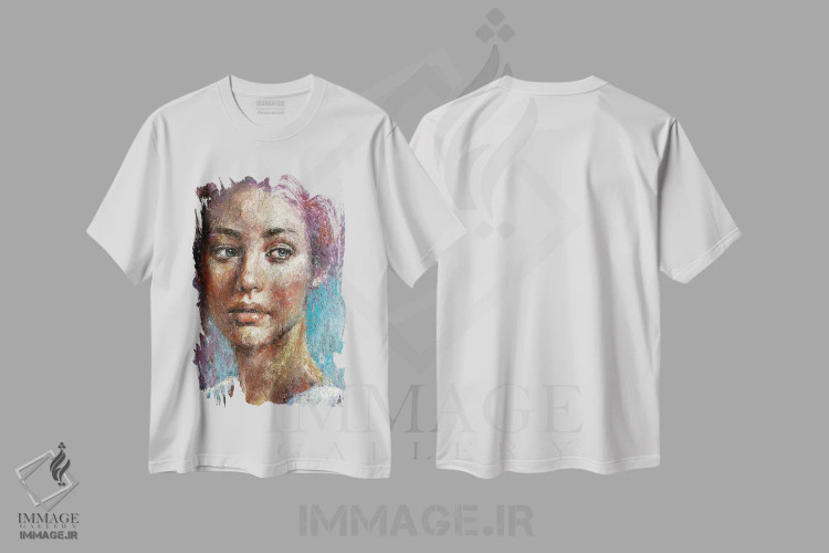 تیشرت سفید طرح دار – تیشرت طبیعت ,رنگین کمان در جنگل توس اثر مارگاریتا ایوانوا فروشگاه ایماژ