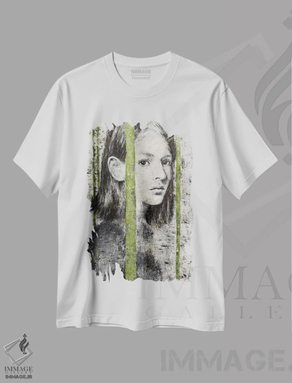 تیشرت سفید طرح دار – تیشرت طبیعت ,جنگل توس اثر مارگاریتا ایوانوا immage.ir