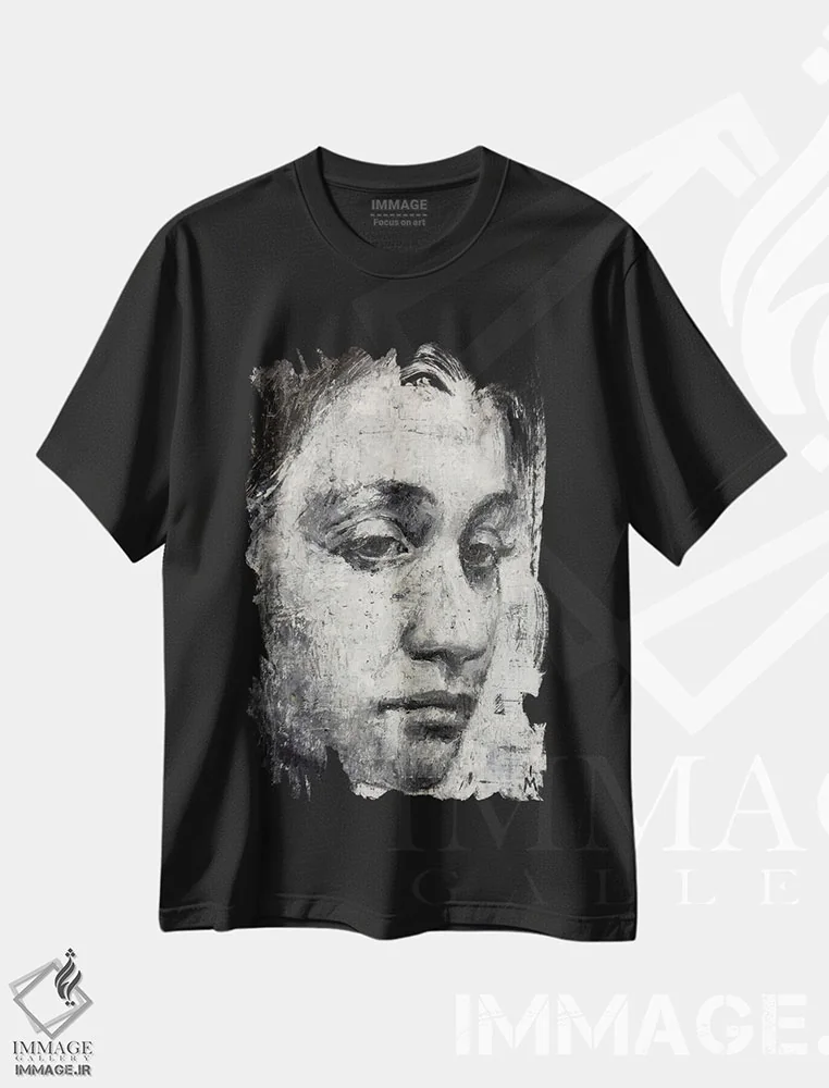 تیشرت مشکی طرح دار – تیشرت طبیعت ,توس اثر مارگاریتا ایوانوا immage.ir