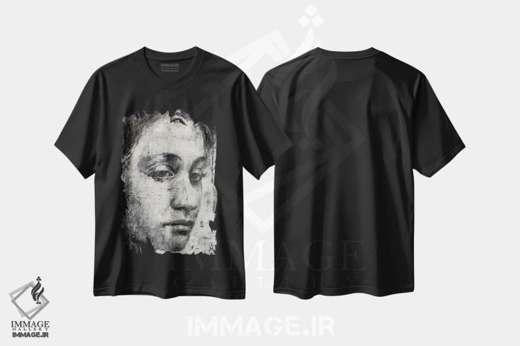 تیشرت مشکی طرح دار – تیشرت طبیعت ,توس اثر مارگاریتا ایوانوا immage.ir