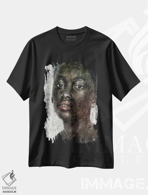 تیشرت مشکی طرح دار – تیشرت طبیعت ,توس اثر مارگاریتا ایوانوا immage.ir