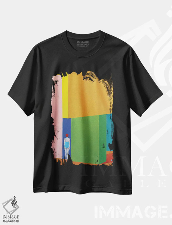 تیشرت مشکی طرح دار – تیشرت گرافیکی ,قایم موشک اثر مارگاریتا ایوانوا immage.ir