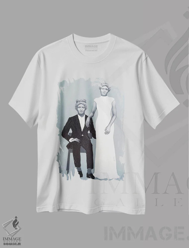تیشرت سفید طرح دار – تیشرت هنری ,چه کسی رئیس این خانه است اثر مارگاریتا ایوانوا فروشگاه ایماژ
