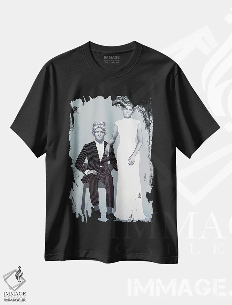 تیشرت مشکی طرح دار – تیشرت هنری ,چه کسی رئیس این خانه است اثر مارگاریتا ایوانوا immage.ir